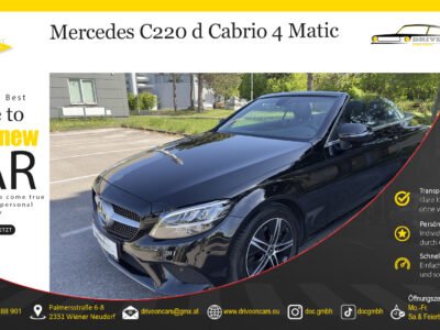 2021*MERCEDES-BENZ*C220d*Cabrio*143kW*9G-TRONIC*LED* Rückfahrkamera*LederAdvanced Infotainment-Paket