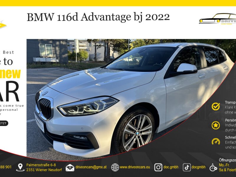 2022*BMW 116d*F40*Advantage*NAVI*LED*Rückfahrkamera*Lichtpaket